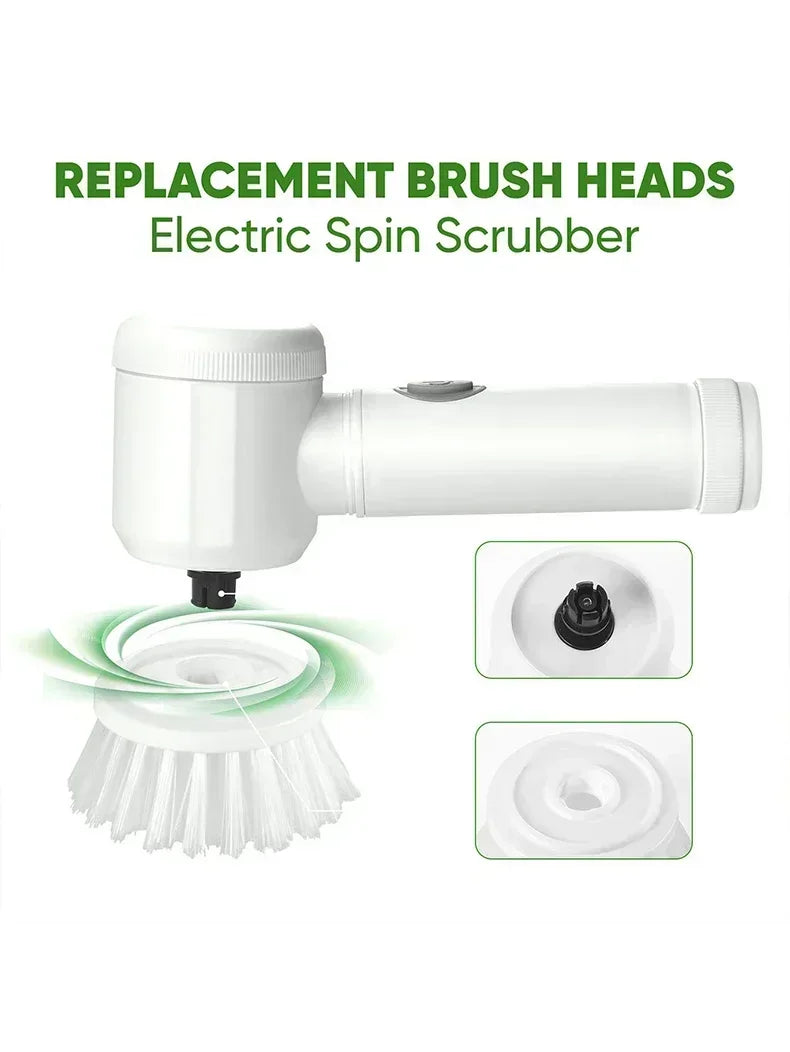 Brosse Électrique Sans Fil – Recharge USB & 5 Têtes Incluses