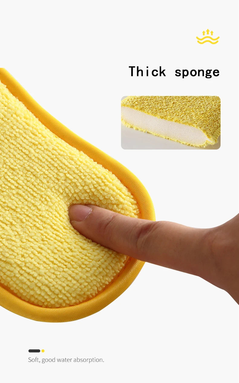 5/10/20pcs Magic Sponge Double-sided Dishwashing Pan Pot Dish Wash Rust Stain Sponge Kitchen Products kitchen Utensil And Home