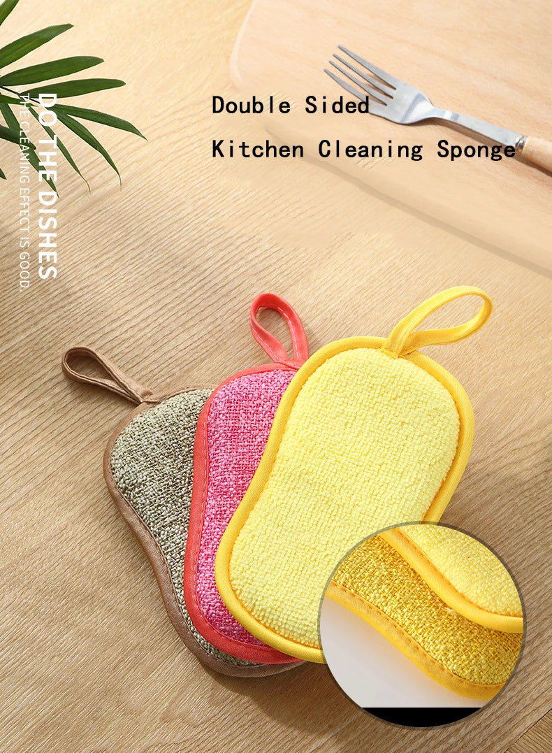 5/10/20pcs Magic Sponge Double-sided Dishwashing Pan Pot Dish Wash Rust Stain Sponge Kitchen Products kitchen Utensil And Home