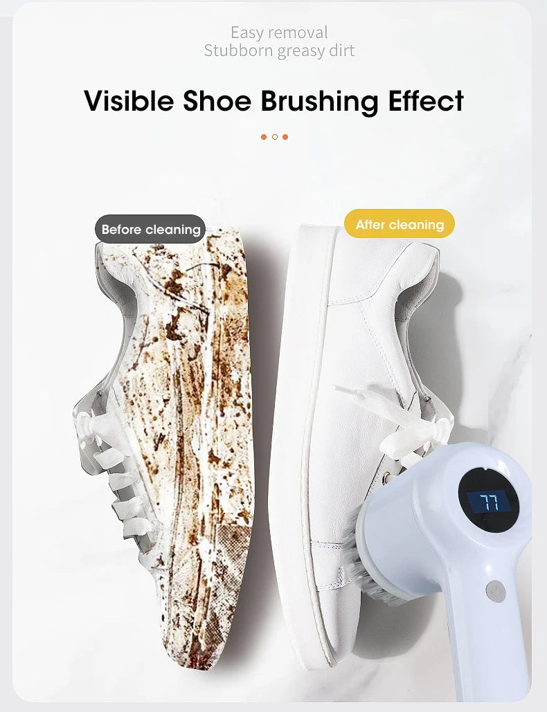 Brosse Électrique Sans Fil – Recharge USB & 5 Têtes Incluses